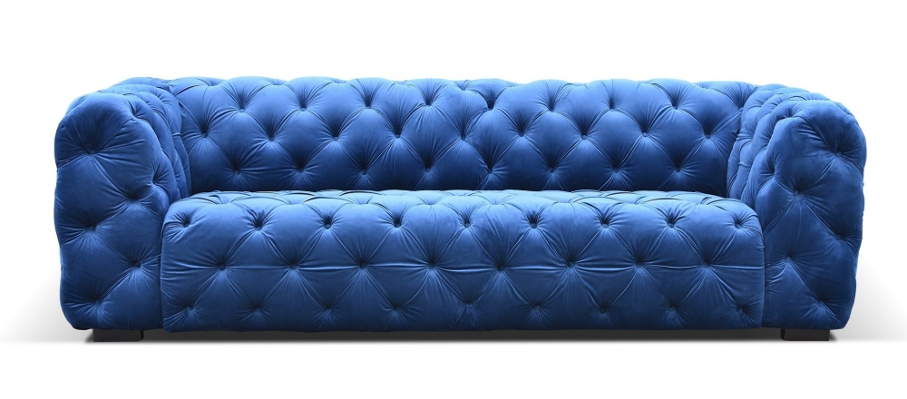 MODELL "CHESTERFIELD MAJESTIC" 3 SITZER SOFA IN SAMTSTOFF VELVET wie abgebildet !